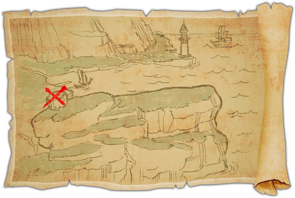 One Piece World Seeker: Mapa do tesouro na nuvem localização 